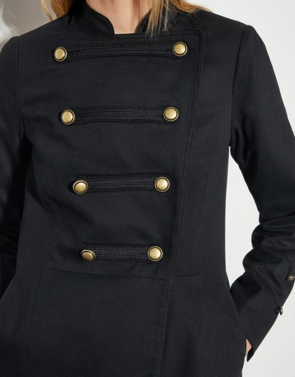 Monsoon Inez Military Jacket Black - Image 4