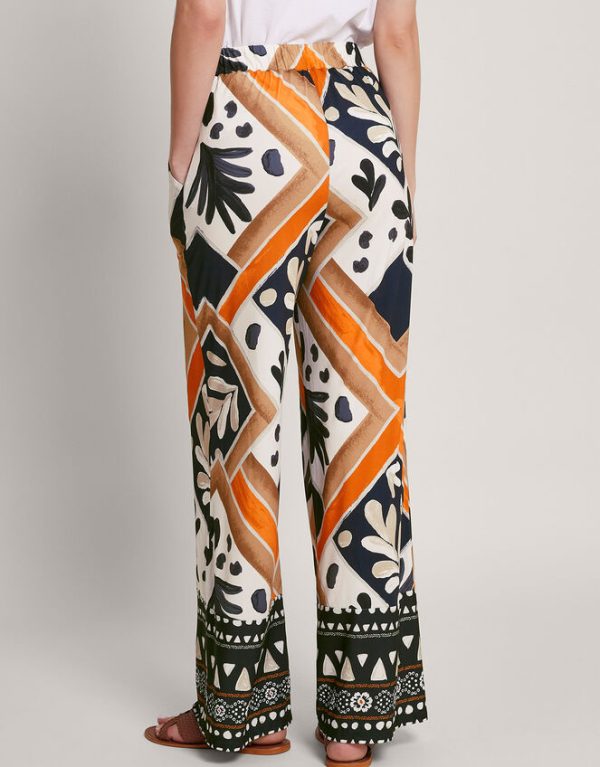 Monsoon Cadenza Print Jersey Trousers Black - Image 3