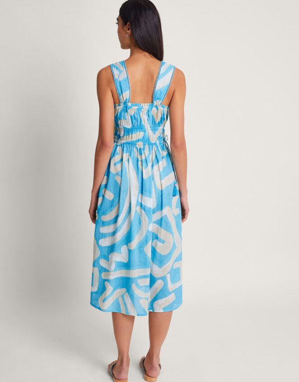 Monsoon Demi Abstract Print Sundress Blue - Image 3