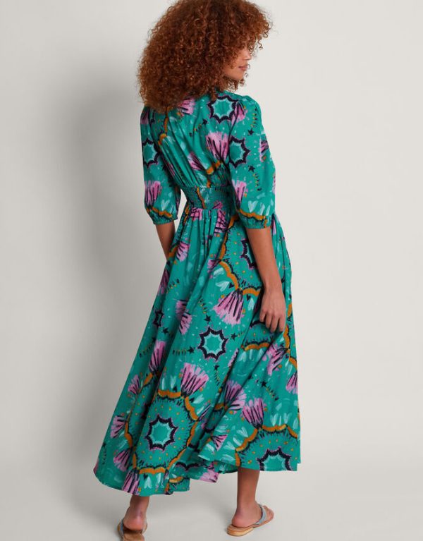 Monsoon Allegra Ring Dress Teal - Image 3