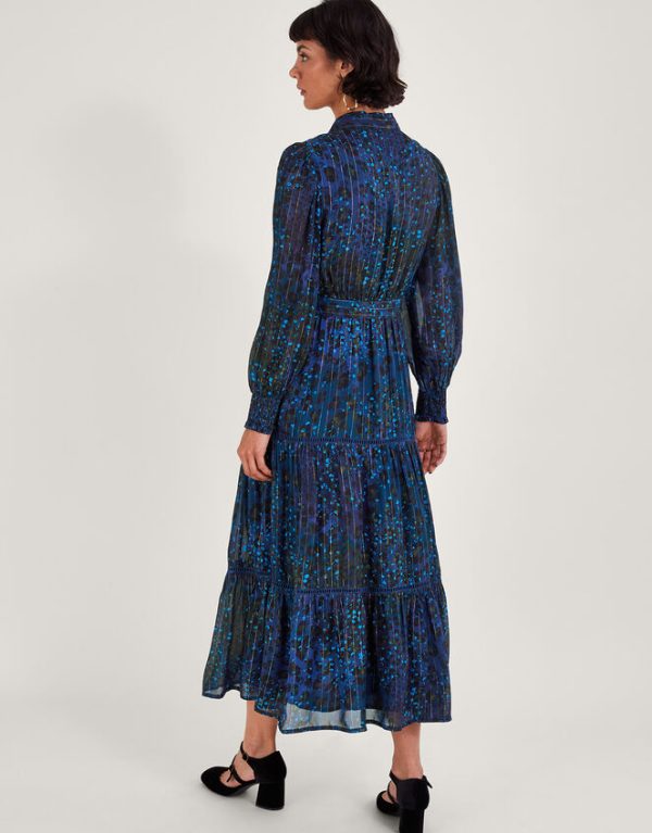 Monsoon Zoe Print Shirt Dress Blue - Image 3