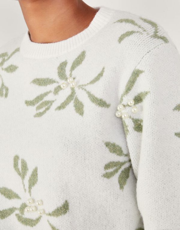 Monsoon Mia Mistletoe Jumper Ivory - Image 3