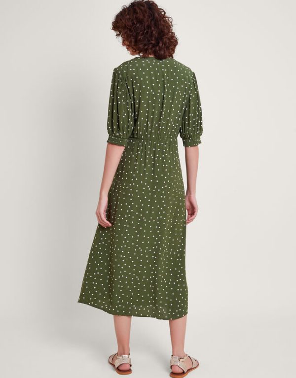 Monsoon Myla Embroidered Tea Dress Green - Image 5