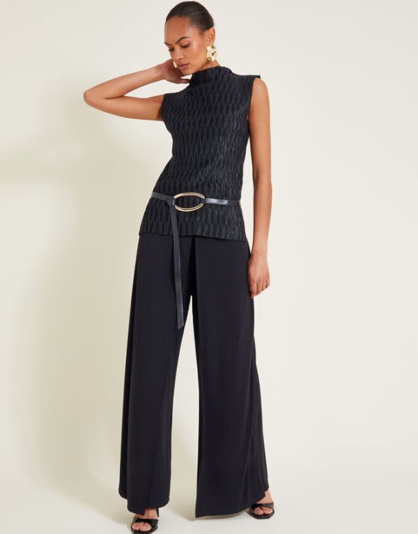 Monsoon Wanda Wrap Trousers Black - Image 5