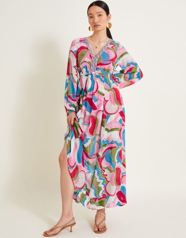 Monsoon Mathilde Kaftan Pink - Image 5