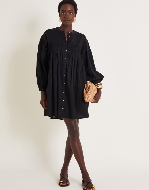 Monsoon Melissa Long Sleeve Mini Dress Black - Image 5